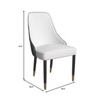 LeisureMod Allure Lot de 2 chaises de salle à manger modernes, assise et dossier rembourrés avec pieds en bois massif, chaises d'appoint contemporaines pour cuisine ou salle à manger