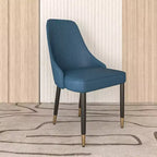 LeisureMod Allure Lot de 2 chaises de salle à manger modernes, assise et dossier rembourrés avec pieds en bois massif, chaises d'appoint contemporaines pour cuisine ou salle à manger