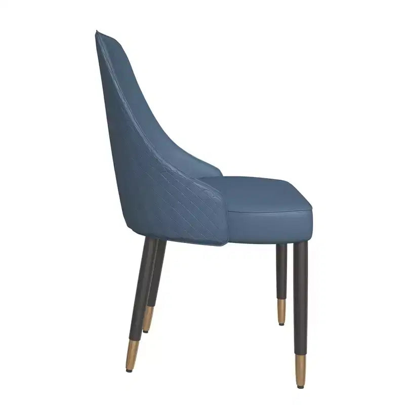 LeisureMod Allure Lot de 2 chaises de salle à manger modernes, assise et dossier rembourrés avec pieds en bois massif, chaises d'appoint contemporaines pour cuisine ou salle à manger