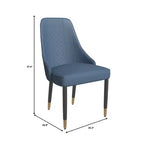 LeisureMod Allure Lot de 2 chaises de salle à manger modernes, assise et dossier rembourrés avec pieds en bois massif, chaises d'appoint contemporaines pour cuisine ou salle à manger