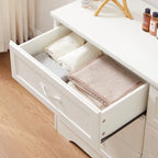 Commode de chambre moderne à 3 tiroirs avec commode à 6 tiroirs, organiseur de vêtements avec poignées métalliques