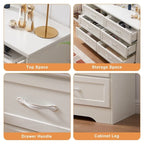 Commode de chambre moderne à 3 tiroirs avec commode à 6 tiroirs, organiseur de vêtements avec poignées métalliques