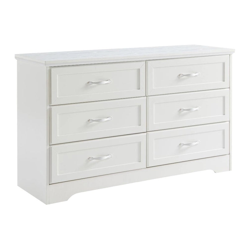 Commode de chambre moderne à 3 tiroirs avec commode à 6 tiroirs, organiseur de vêtements avec poignées métalliques
