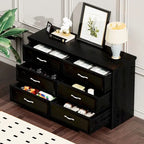 Commode de chambre moderne à 3 tiroirs avec commode à 6 tiroirs, organiseur de vêtements avec poignées métalliques