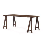 Ensemble de salle à manger GDFStudio Camilla 7 pièces en similicuir et bois d'hévéa