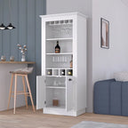 Meuble bar, Quatre porte-bouteilles intégrés, Salon, Noir