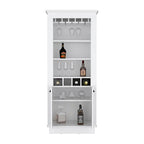 Meuble bar, Quatre porte-bouteilles intégrés, Salon, Noir
