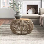 Christopher Knight Home Classic Dag Table basse ronde en rotin rustique, naturelle
