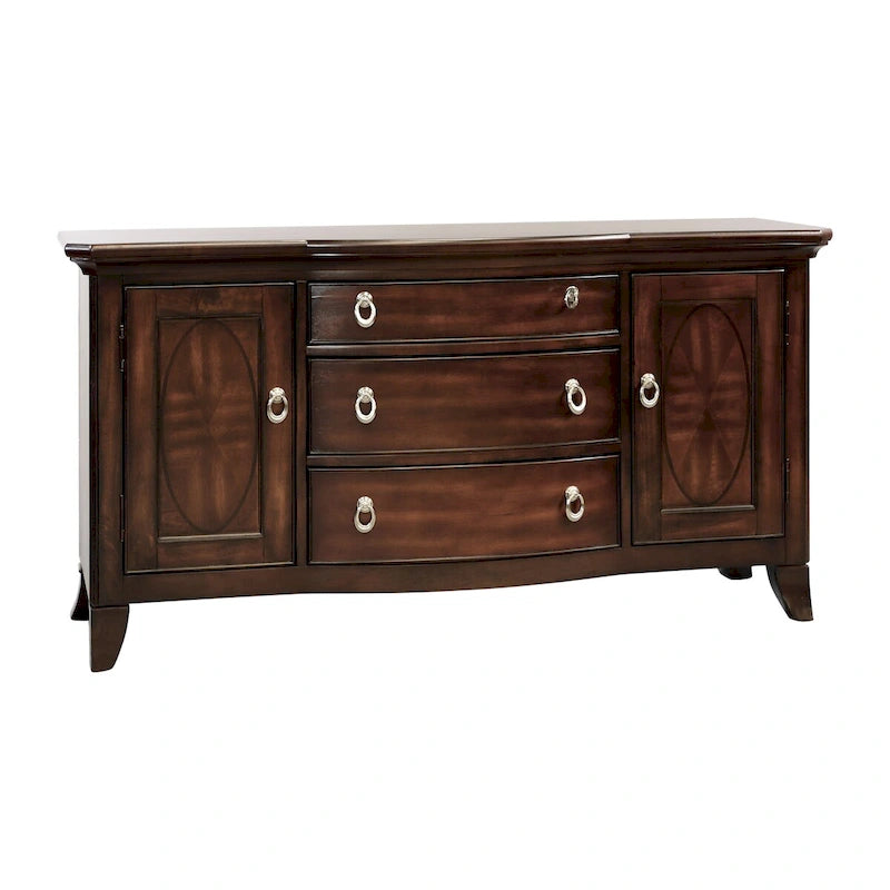 Koot Console buffet 56 po 3 tiroirs, armoires de rangement, étagères réglables