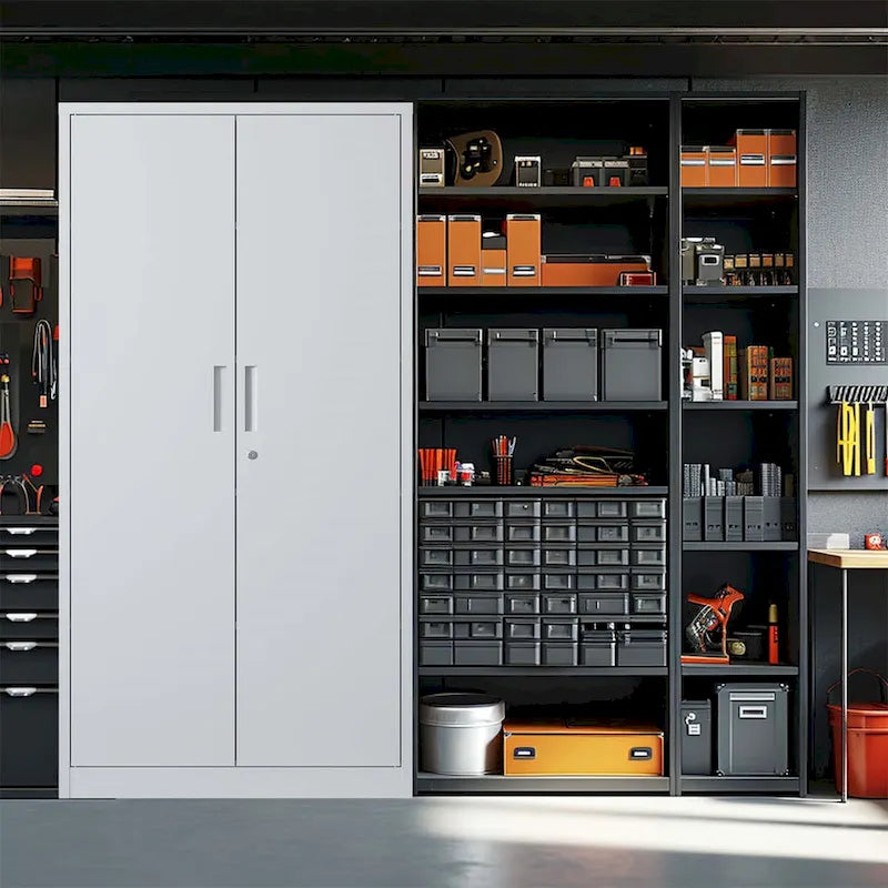 Armoire de rangement métallique pour garage