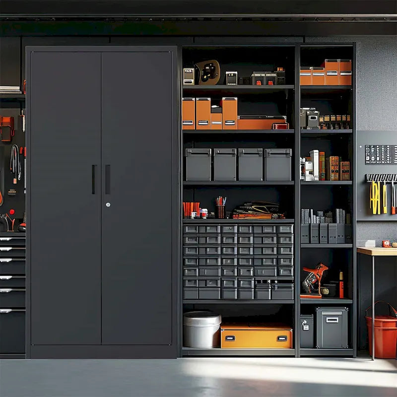 Armoire de rangement métallique pour garage