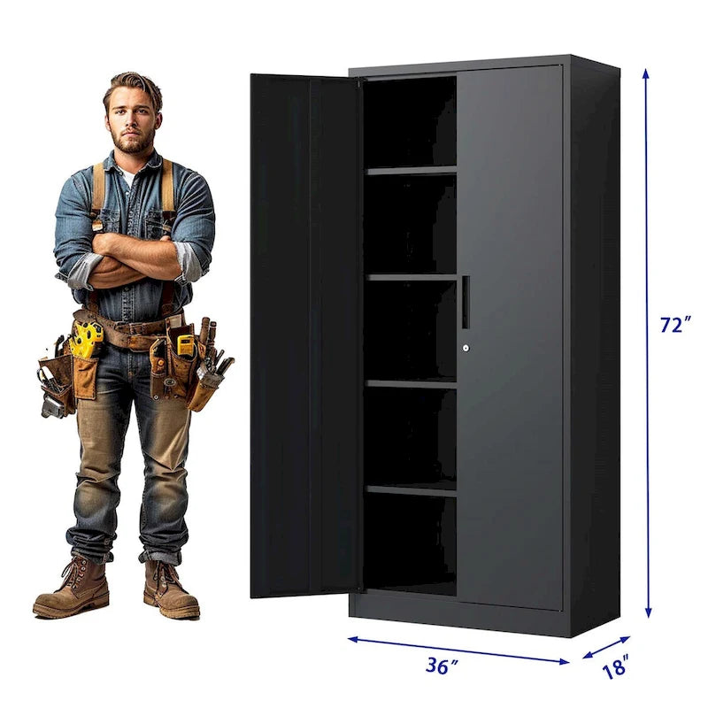 Armoire de rangement métallique pour garage