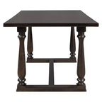 Ensemble de salle à manger Whisen 6 pièces avec table et chaises aux pieds de forme spéciale et dossiers et coussins recouverts de mousse