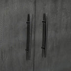 Bahut 4 portes en bois massif - Gris - S.O.