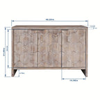 Meuble d'appoint style ferme, buffet en bois à 3 portes