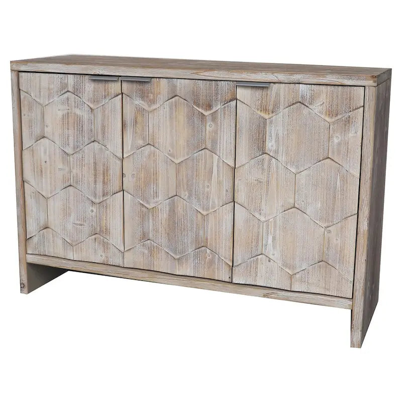 Meuble d'appoint style ferme, buffet en bois à 3 portes