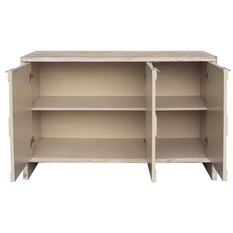Meuble d'appoint style ferme, buffet en bois à 3 portes