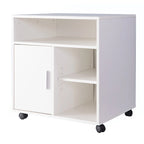 Meuble de rangement pour imprimante de cuisine ou de bureau avec roulettes