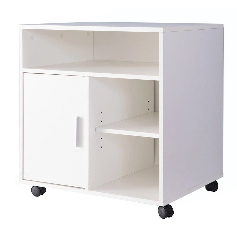 Meuble de rangement pour imprimante de cuisine ou de bureau avec roulettes