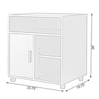 Meuble de rangement pour imprimante de cuisine ou de bureau avec roulettes