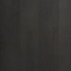Bahut en bois brun foncé avec plateau en marbre blanc et base en métal noir - 71,0L x 18,5P x 32,0H
