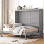 Lit escamotable en bois pleine grandeur