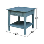 International Concepts Table basse Spencer en bois antique