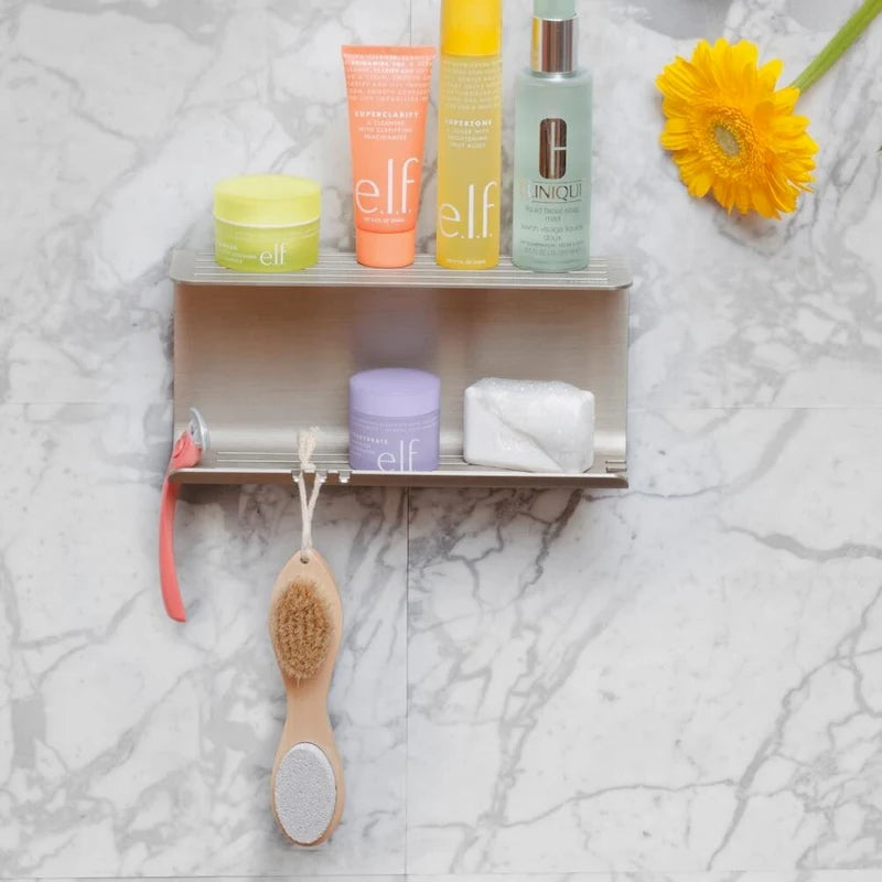 Étagère de douche double