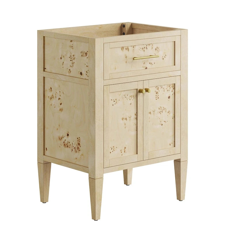 Meuble-lavabo de salle de bain en bois 24 po (lavabo non inclus)
