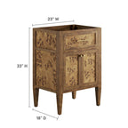 Meuble-lavabo de salle de bain en bois 24 po (lavabo non inclus)