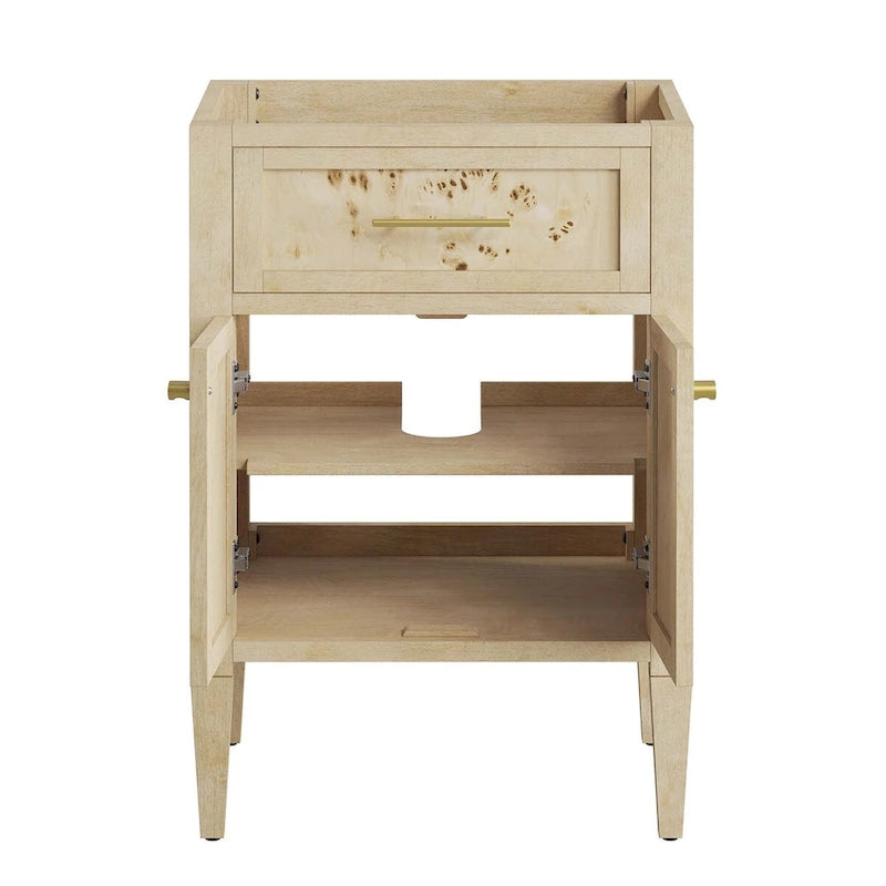 Meuble-lavabo de salle de bain en bois 24 po (lavabo non inclus)