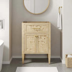 Meuble-lavabo de salle de bain en bois 24 po (lavabo non inclus)