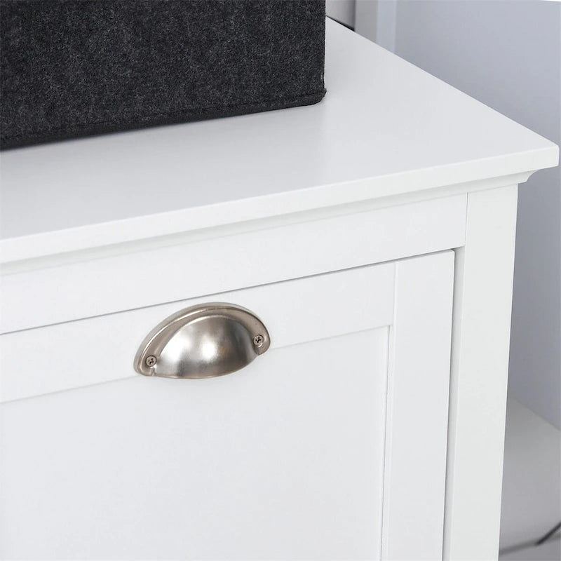 Meuble de salle de bain avec trieur à linge basculant