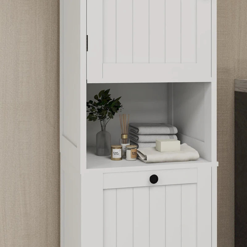 Meuble de tri à linge inclinable à 1 compartiment et 1 porte