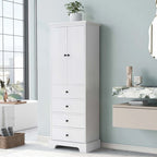 Meuble de rangement de salle de bain avec tiroirs et étagère réglable