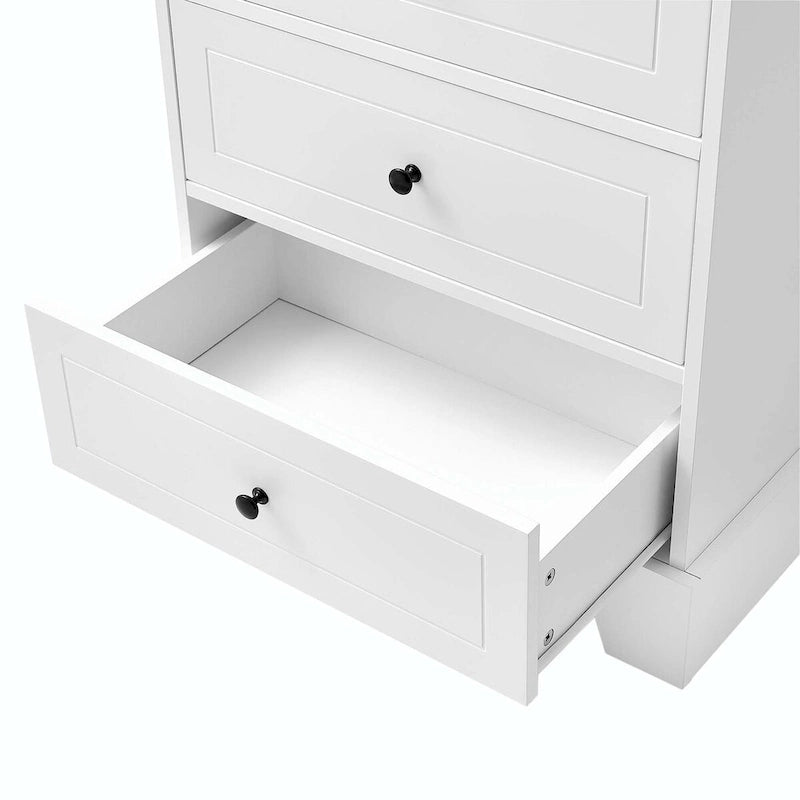 Meuble de rangement de salle de bain avec tiroirs et étagère réglable