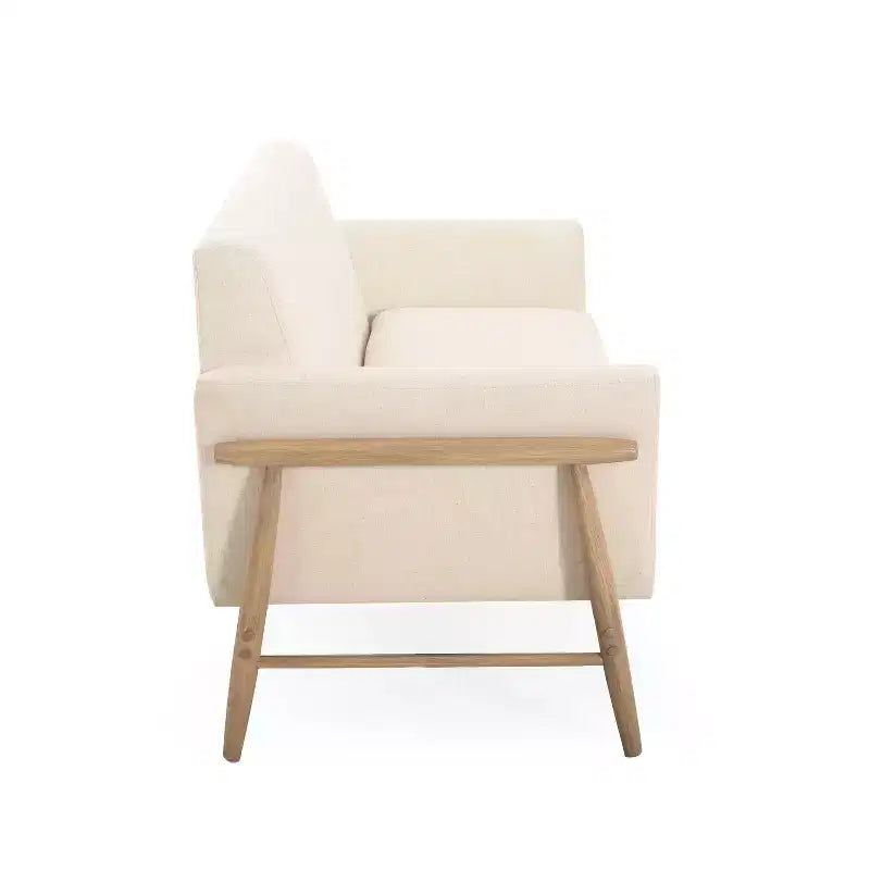 Christopher Knight Home Emma Canapé deux places moderne rembourré de 57,5 po avec cadre en bois d'orme
