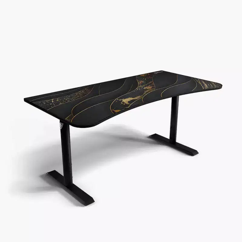 Tapis de souris lavable Arozzi Special Edition Ultrawide Curved Gaming and Office Desk et 3 découpes personnalisées pour support d'écran avec gestion des câbles