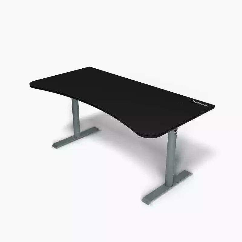 Bureau de jeu et de bureau incurvé ultra-large Arozzi Arena avec tapis de souris lavable et 3 découpes personnalisées pour support d'écran avec gestion des câbles
