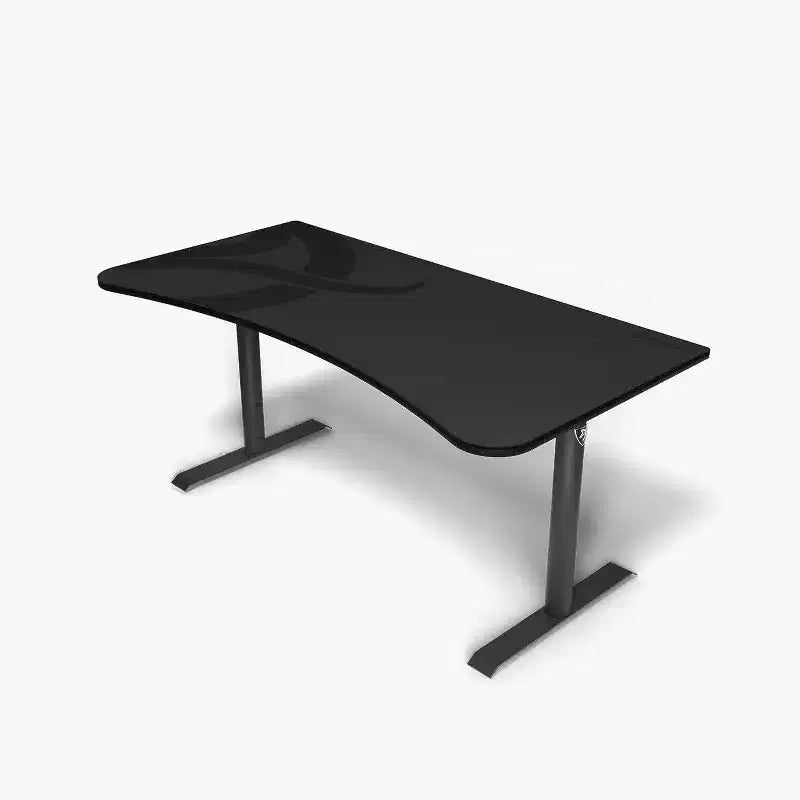 Bureau de jeu et de bureau incurvé ultra-large Arozzi Arena avec tapis de souris lavable et 3 découpes personnalisées pour support d'écran avec gestion des câbles