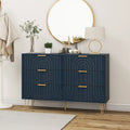 Commode moderne à 6 tiroirs, commode moderne avec poignées métalliques, commode de rangement, organisateurs de tiroirs de commode larges