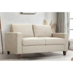 Canapé 2 places moderne du milieu du siècle Miles avec coussins de dossier réversibles Grand modèle