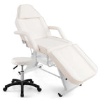 Costway Lit de massage 72" avec tabouret hydraulique et dossier réglable