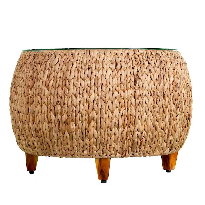 Table basse ronde Terraza en jacinthe d'eau SEI Furniture