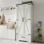 Meuble de garde-manger de cuisine de ferme, armoires de rangement en bois