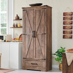 Meuble de garde-manger de cuisine de ferme, armoires de rangement en bois