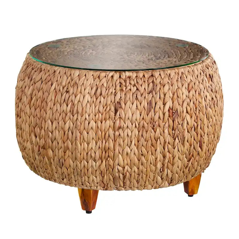 Table basse ronde Terraza en jacinthe d'eau SEI Furniture