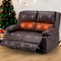 AECOJOY Causeuse inclinable 2 places avec fonction chauffage et massage