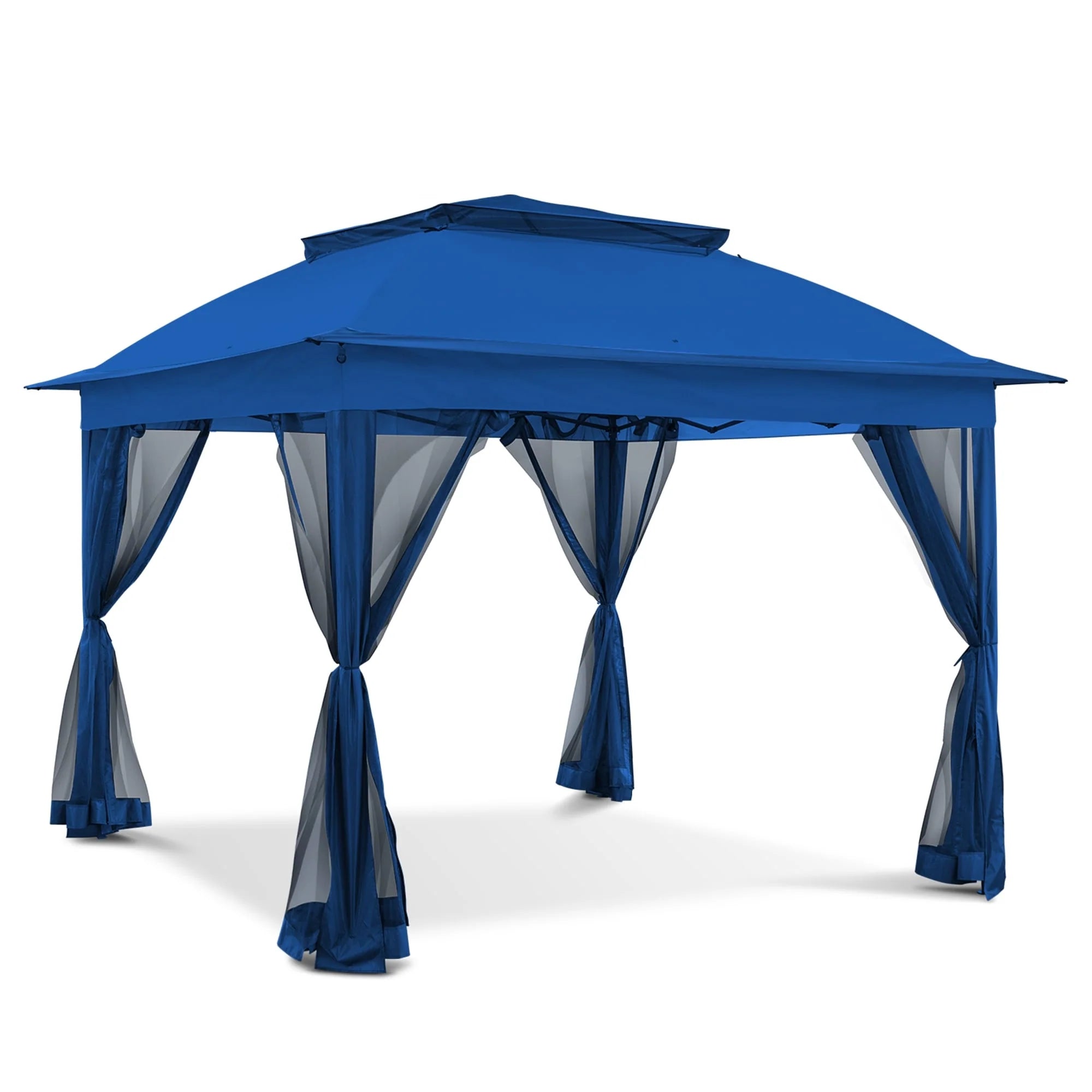 Tonnelle escamotable en acier Cozywor de 3,35 m x 3,35 m avec moustiquaire