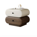 Table de chevet bicolore moderne avec tiroirs de rangement